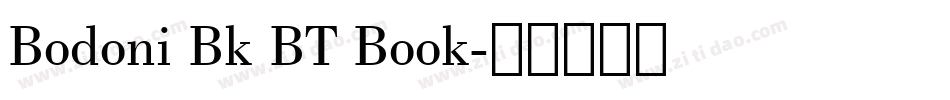 Bodoni Bk BT Book字体转换